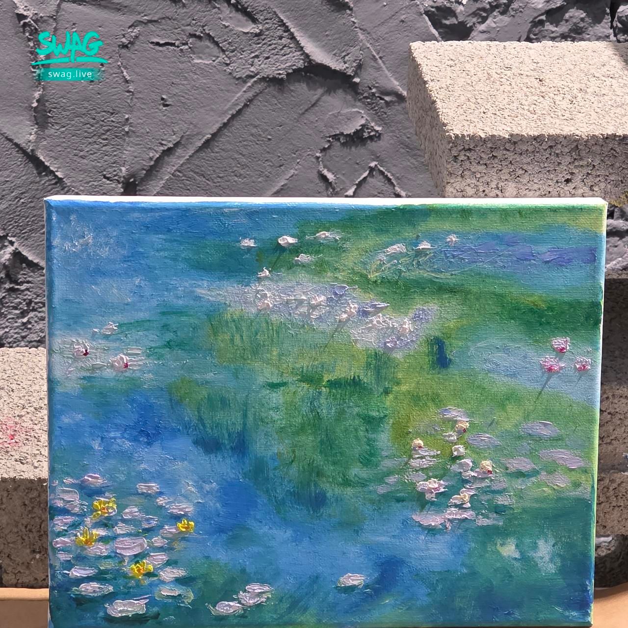 nabi25886 : 我的版本的莫內睡蓮 開心 畫畫好療癒