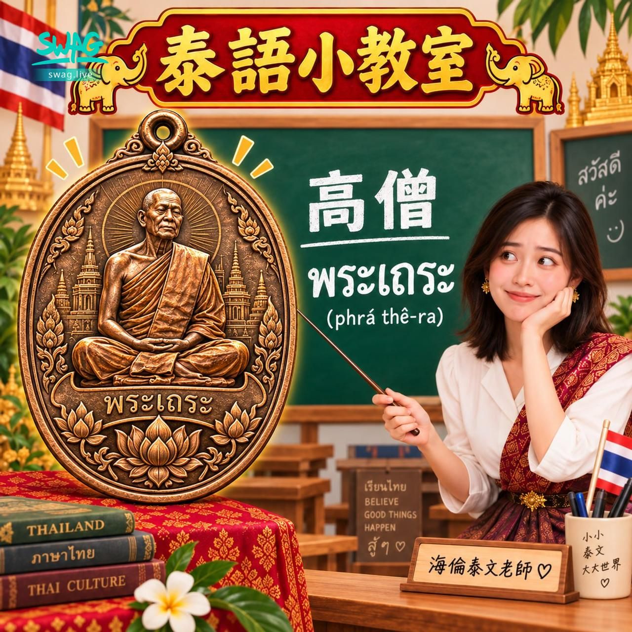falunbangkok : 🍉 今晚 11 點,來我的泰語小教室吃瓜!🇹🇭
先別被這幾張圖騙了,看起來在學泰文,其實今晚的重點是……一起聊泰國新聞裡的那些瓜! 👀
佛牌、住持,還有那張讓人滿頭問號的桌子……到底是什麼故事?
再加碼聊聊「高爾夫小姐案」,一起補上新聞背後的泰國文化和泰文梗。不只看熱鬧,也要看懂在聊什麼!
圖片先幫你預習,故事留到直播慢慢說 🤭
今晚不用背單字,也不用擔心被考試,帶著你的好奇心來就好。
先問你一題:
如果你很信任的師父出了爭議,手上的佛牌,你會繼續戴,還是先收起來? 🤔
留言告訴我,晚上再來聊天室一起聊!
今晚不只讓你聽我講,我也想聽聽你怎麼看 💬
🔴 今晚 11:00(23:00)|SWAG LIVE
設好鬧鐘,準時來找我~
不准只看完圖片,就偷偷下課喔 😉🍉
#泰語小教室 #泰國吃瓜夜 #泰國新聞 #吃瓜學泰文 #今晚十一點 #SWAGLIVE