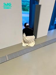 wen_ww : 在美術館走了一天 累累蹲在角落🥱🥱🥱