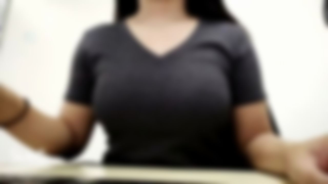  : Office Lady Playing Her boobies in The Office