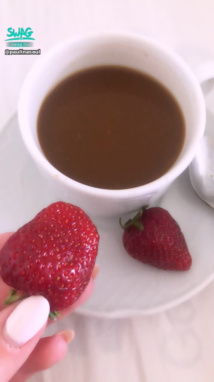  : My coffee 🥰 🍓☕️ my coffee