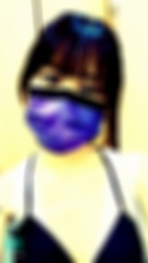  : 星空口罩配馬尾starry mask