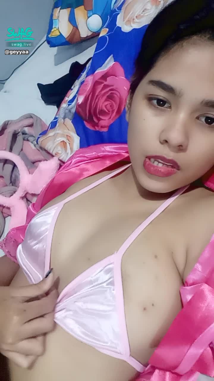 geyyaa : squeez tits with pinky satin 🥰💓 #satin #tits #boobs