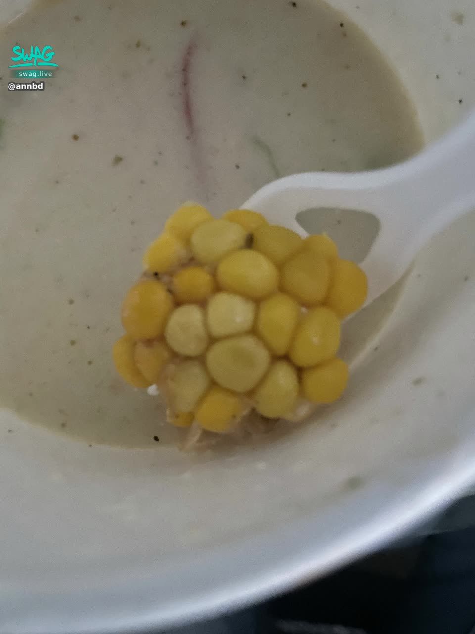 annbd : Ann has a very strange habit
I don't eat corn as long as it's not whole like grilled corn 😝
So corn chowder without corn
This kind of corn with only one node should also disappear from the world. Really