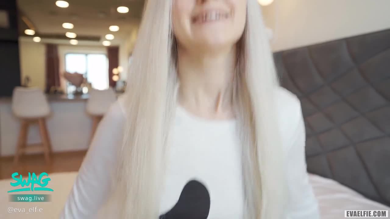 eva_elfie : Little cute ghostie takes it deep in her tight pussy and gets cum covered