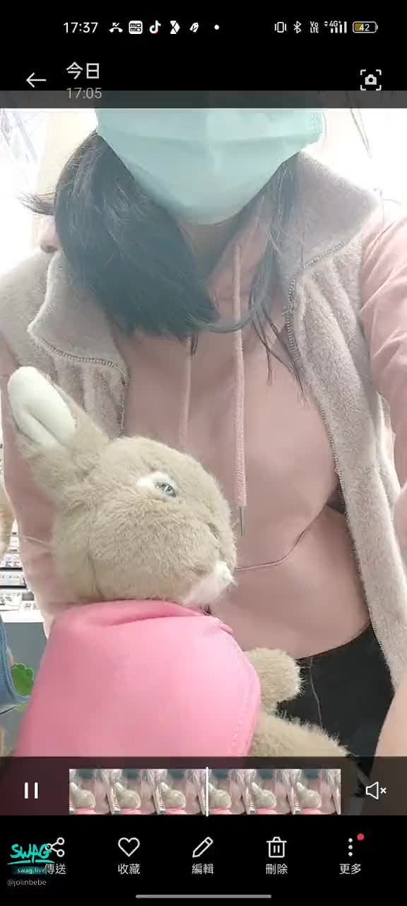 jolinbebe : 粉紅兔一騎來蒐藏 濕訊