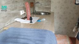 lilybarby : I work out my tight ass first with a butt plug and then with a huge dildo. His excited penis fits easily into the stretched hole. I cum from anal sex and get a hot creampie in my ass. Cum leaks out of me.