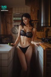 fyibcxknbcx. : 性感黑色蕾丝内衣写真