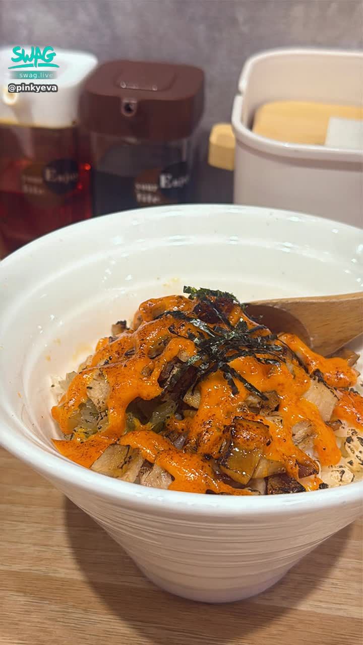 pinkyeva : 吃貨～明太子拌飯好吃
