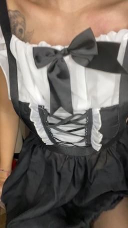 neinei_chen : 性感黑絲女僕缺愛獨自揉奶玩耍🎃😜