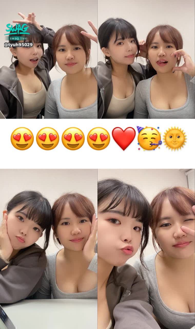 tyuh95029 : 與晴天主播合播 
今天是充滿歡笑及好鬧的一天😍
謝謝今天與我們互動的各位😘
獻上可愛的我們❤️😉