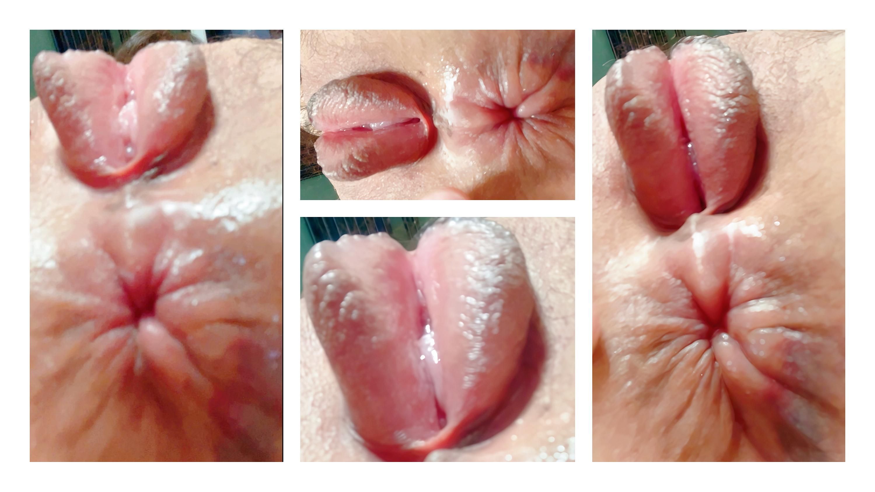  : 泵抽吸后的阴肛 小阴唇敲可爱的 像两片小饼干 肛门伸缩 