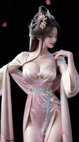  : 粉色漢服裡,藏著什麼秘密?（AI生成）